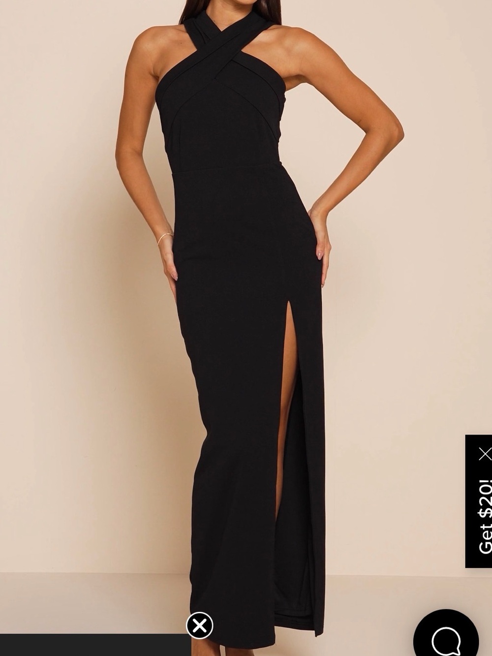 Lulus - Head to Cocktail Hour Black Halter Dress